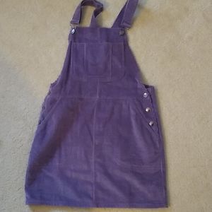 Corduroy overall dress